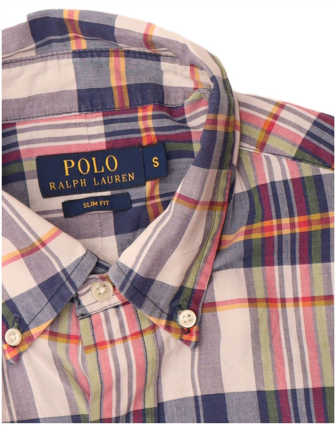 POLO RALPH LAUREN Herre Slim Fit skjorte Lille flerfarvet ternet
