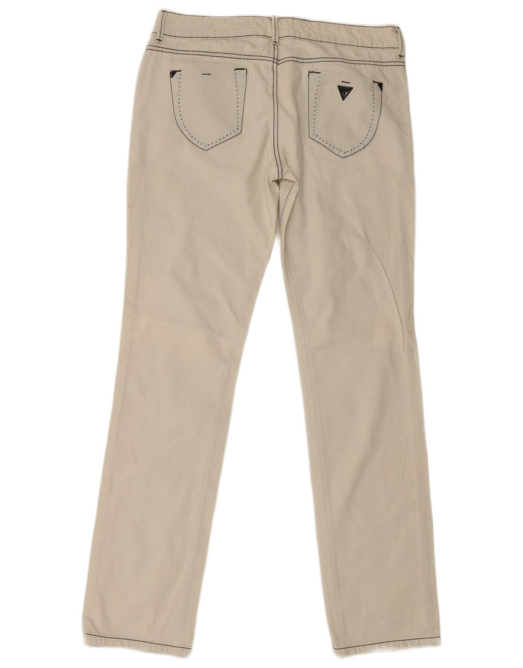 Guess Slim Jeans til kvinder W33 L34 Off White Bomuld