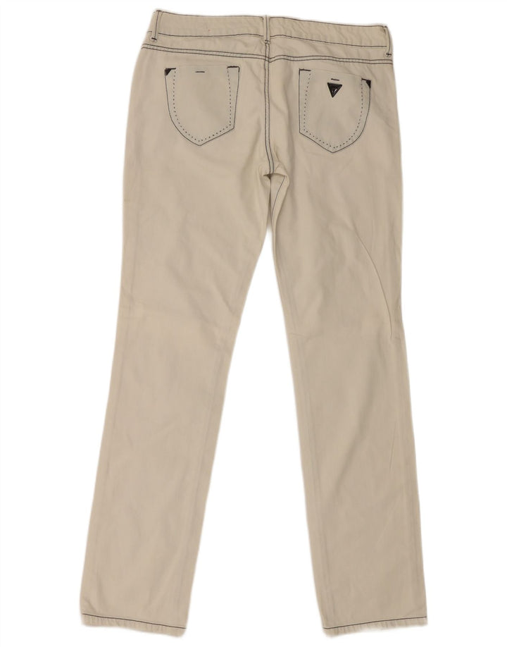 Guess Slim Jeans til kvinder W33 L34 Off White Bomuld