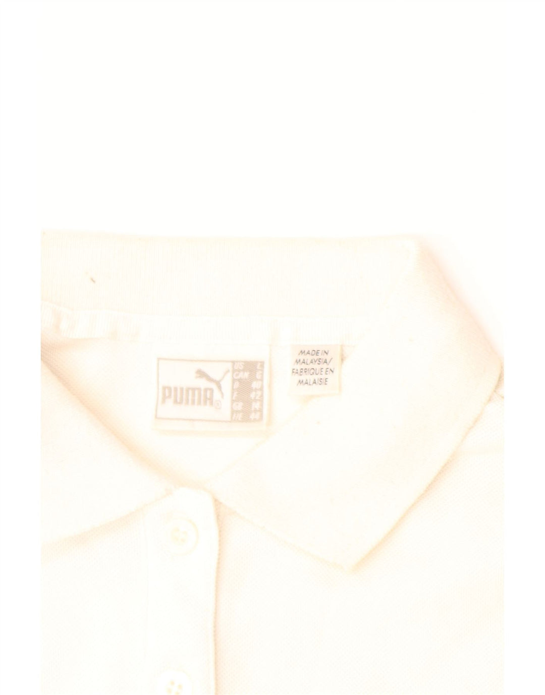 PUMA ærmeløs poloshirt til kvinder UK 14 Medium Off White