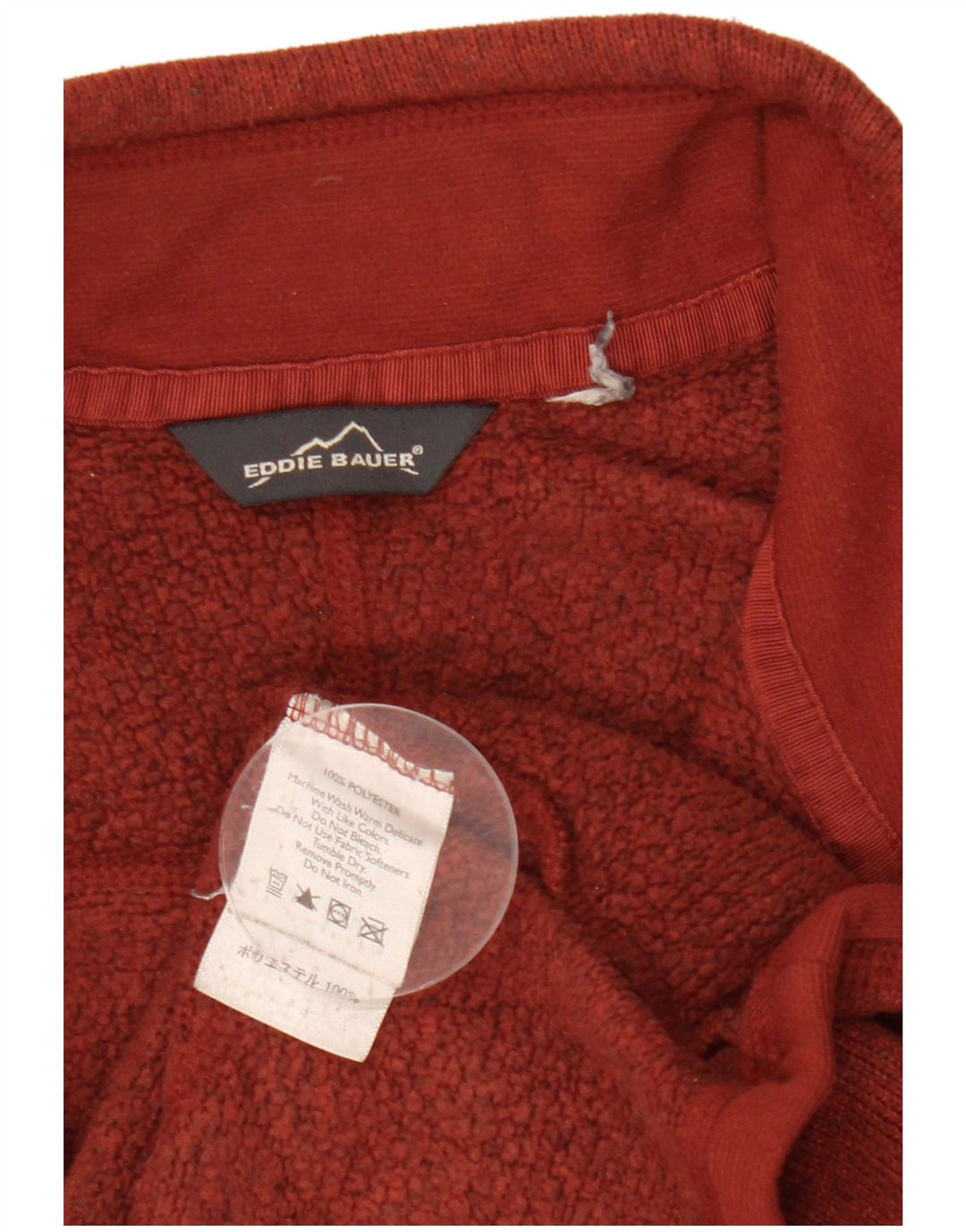 Eddie Bauer Sweatshirt med lynlås til mænd Medium Burgundy Flecked