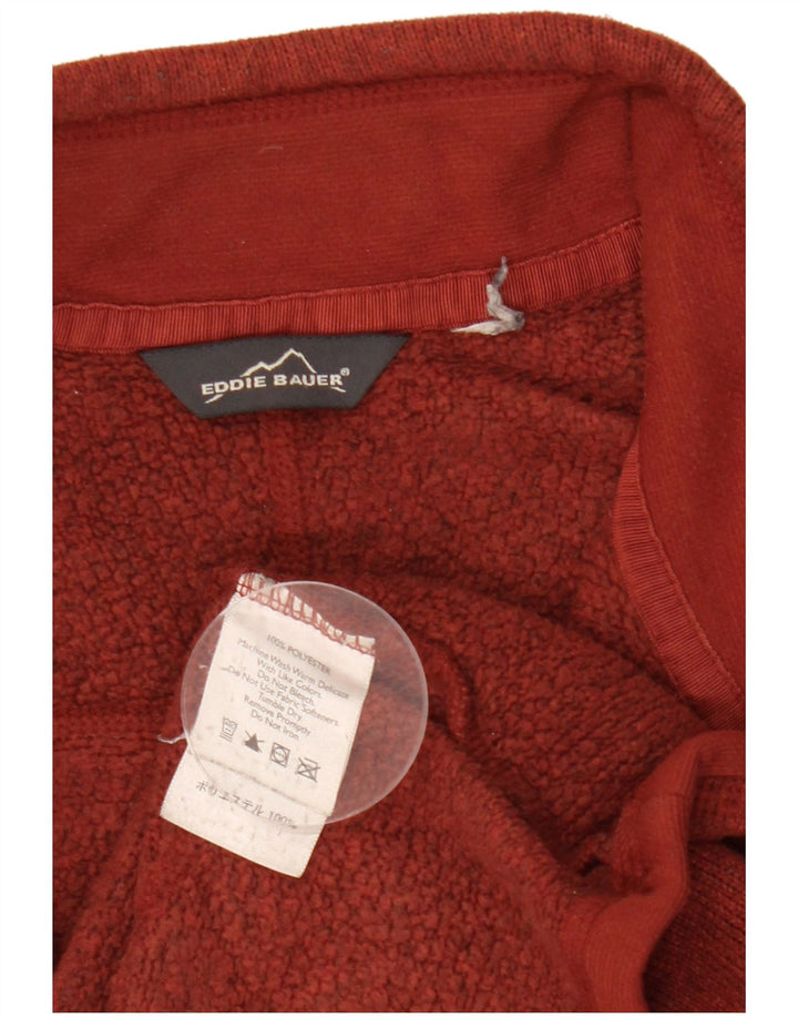 Eddie Bauer Sweatshirt med lynlås til mænd Medium Burgundy Flecked
