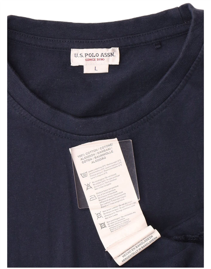 U.S. Polo Assn. Dame Top Langærmet UK 16 Stor Marineblå Bomuld