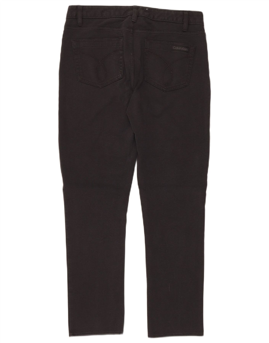 CALVIN KLEIN Lige fritidsbukser til kvinder US 10 Medium W30 L28 Sort