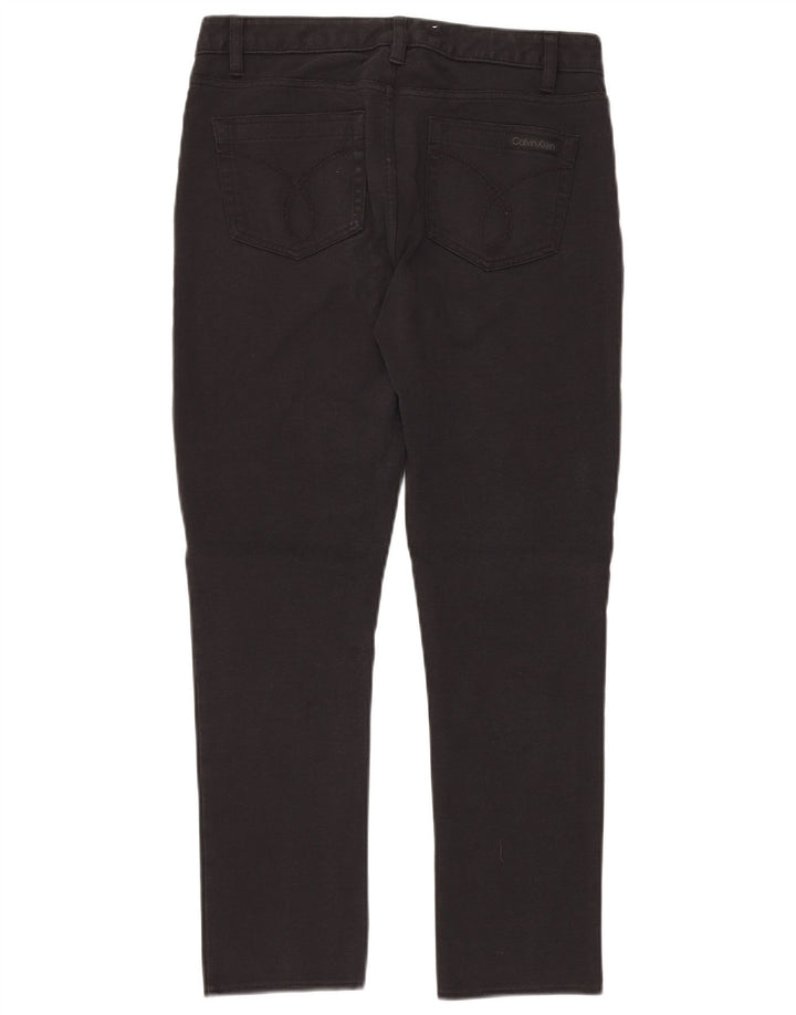 CALVIN KLEIN Lige fritidsbukser til kvinder US 10 Medium W30 L28 Sort