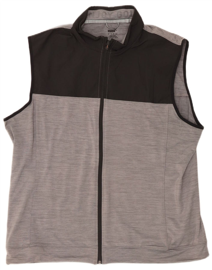 Puma Herre ærmeløs træningsdragt Topjakke XL Grå Colourblock Polyester
