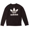 ADIDAS Graphic Sweatshirt Jumper UK 10 Small Black Bomuld