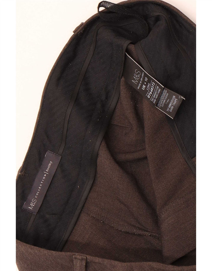 Marks & Spencer Dame Bootcut Suit Bukser UK 10 Small W32 L31 Brown