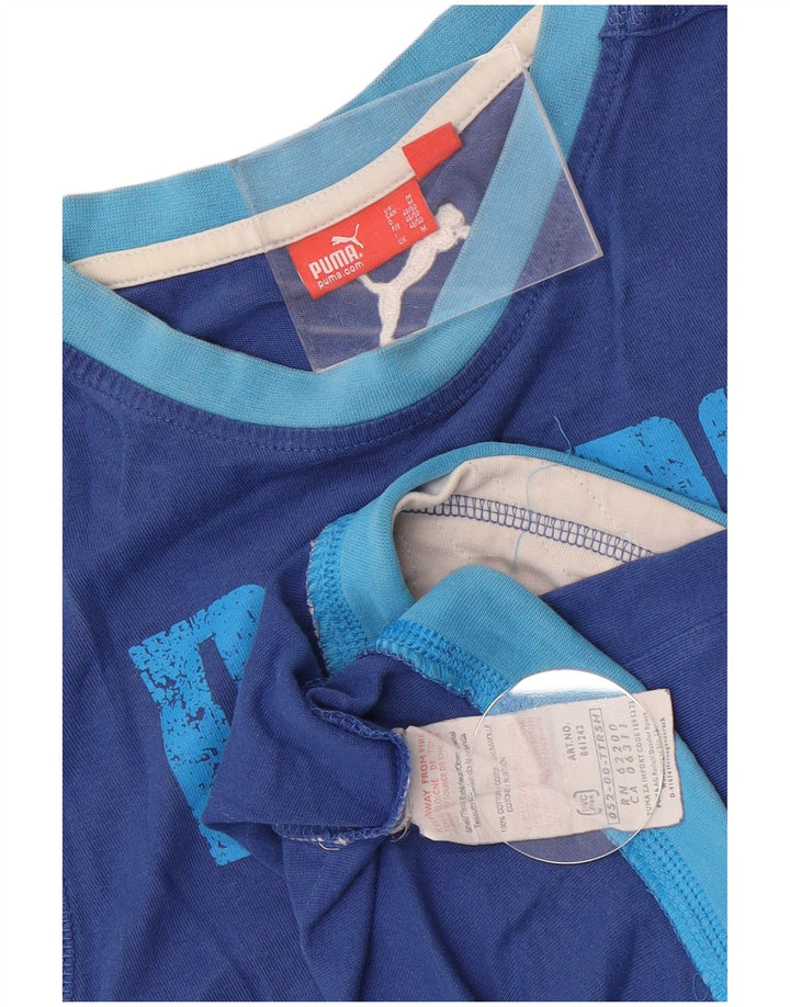 Puma Herre Grafisk Vest Top Medium Blue Colourblock Bomuld