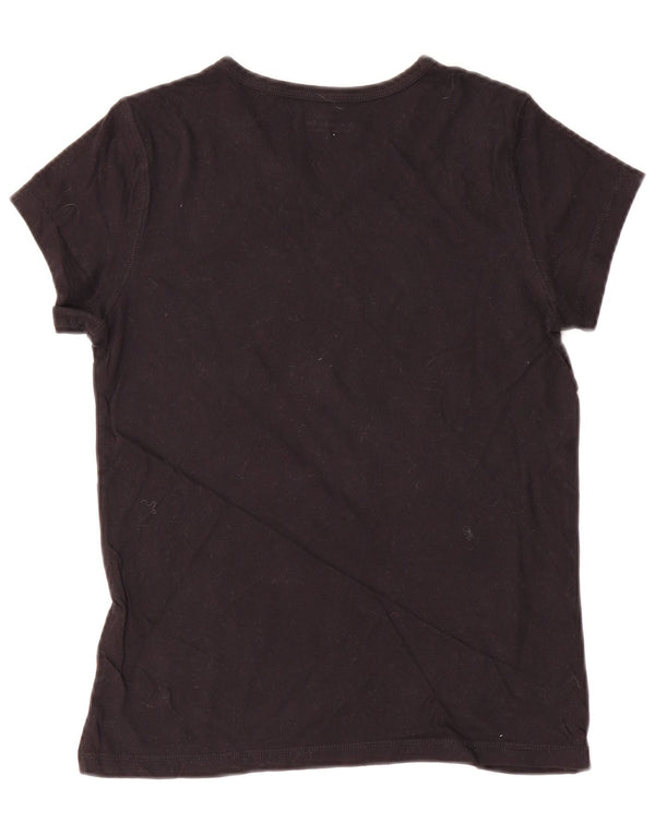 Abercrombie & Fitch Dame T-Shirt Top UK 10 Small Black Bomuld