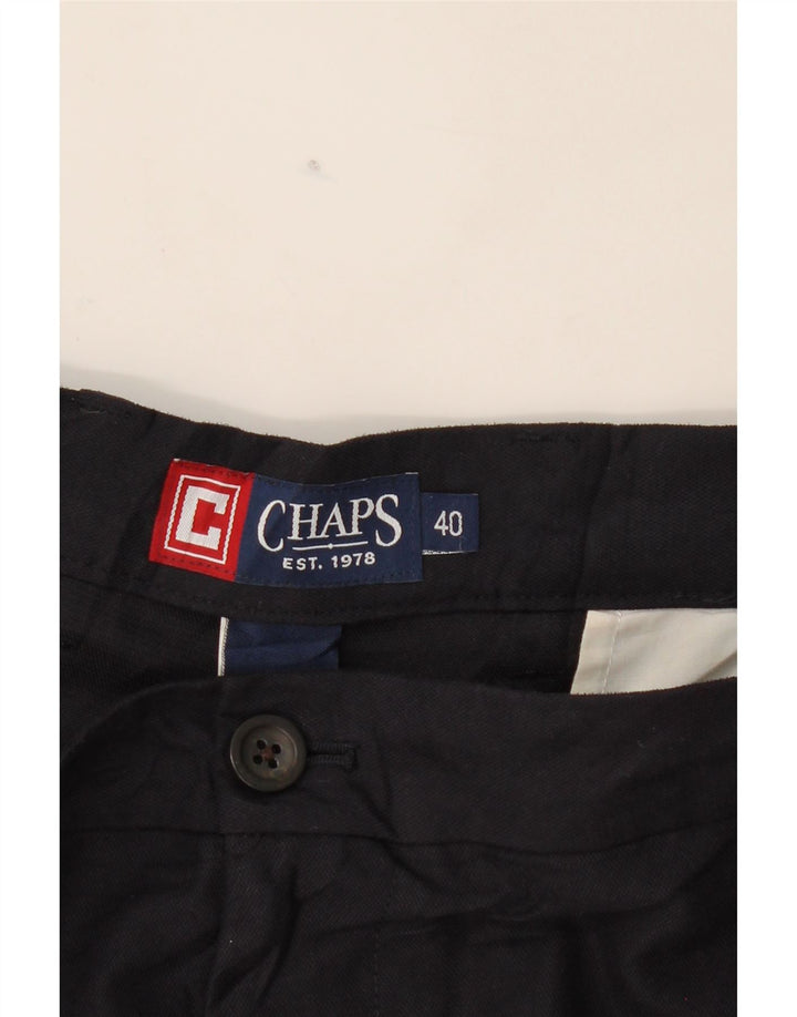 CHAPS Mens Chino Shorts W40 XL Navy Blue Polyester Vintage Chaps and Second-Hand Chaps from Messina Hembry 