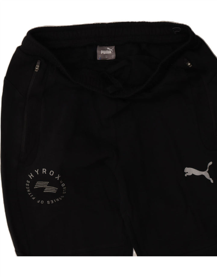 PUMA Womens Graphic Tracksuit Trousers UK 14 Medium  Black Cotton Vintage Puma and Second-Hand Puma from Messina Hembry 