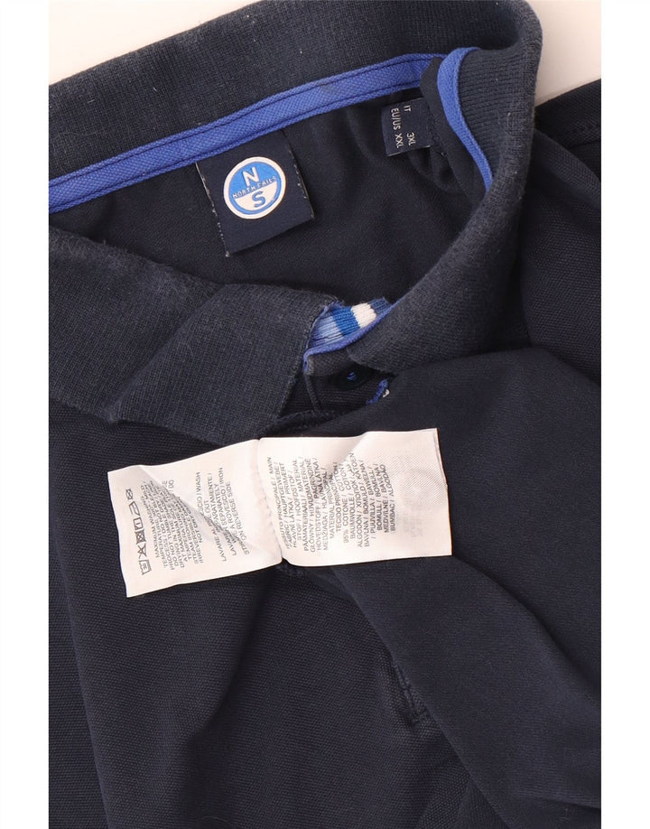 North Sails Herre Polo Shirt 2XL Navy Blue Bomuld