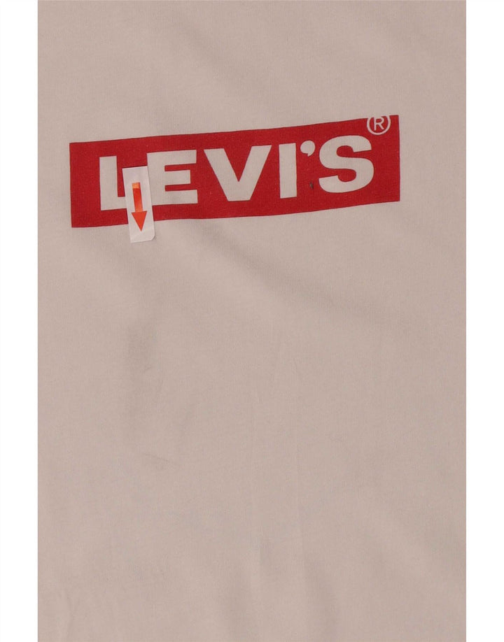 Levi's Herre grafisk T-shirt Top Medium White