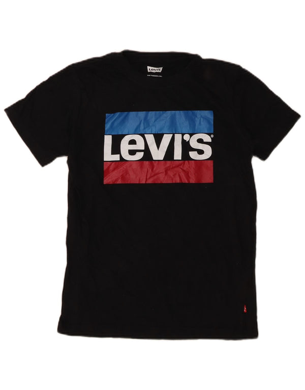 Levi's Boys Grafisk T-shirt Top 10-11 år Medium Sort Bomuld
