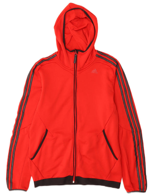 Adidas Herre Climalite Hættetrøje Sweater med lynlås Medium Rød Colourblock Polyester