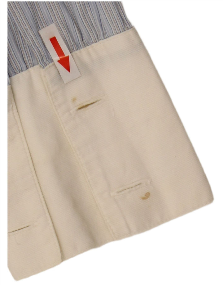 Penny Black Womens Front Tie Pullover Shirt UK 14 Large Blue Pinstripe