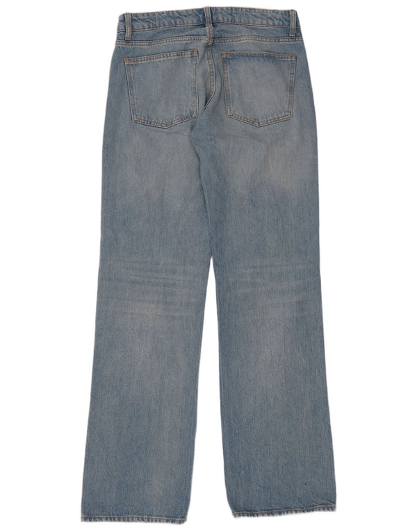 Zara Dame Straight Jeans EU 36 XS W26 L34 Blå Bomuld