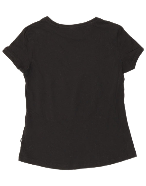 Puma Grafisk T-Shirt Top UK 12 Medium Sort Bomuld