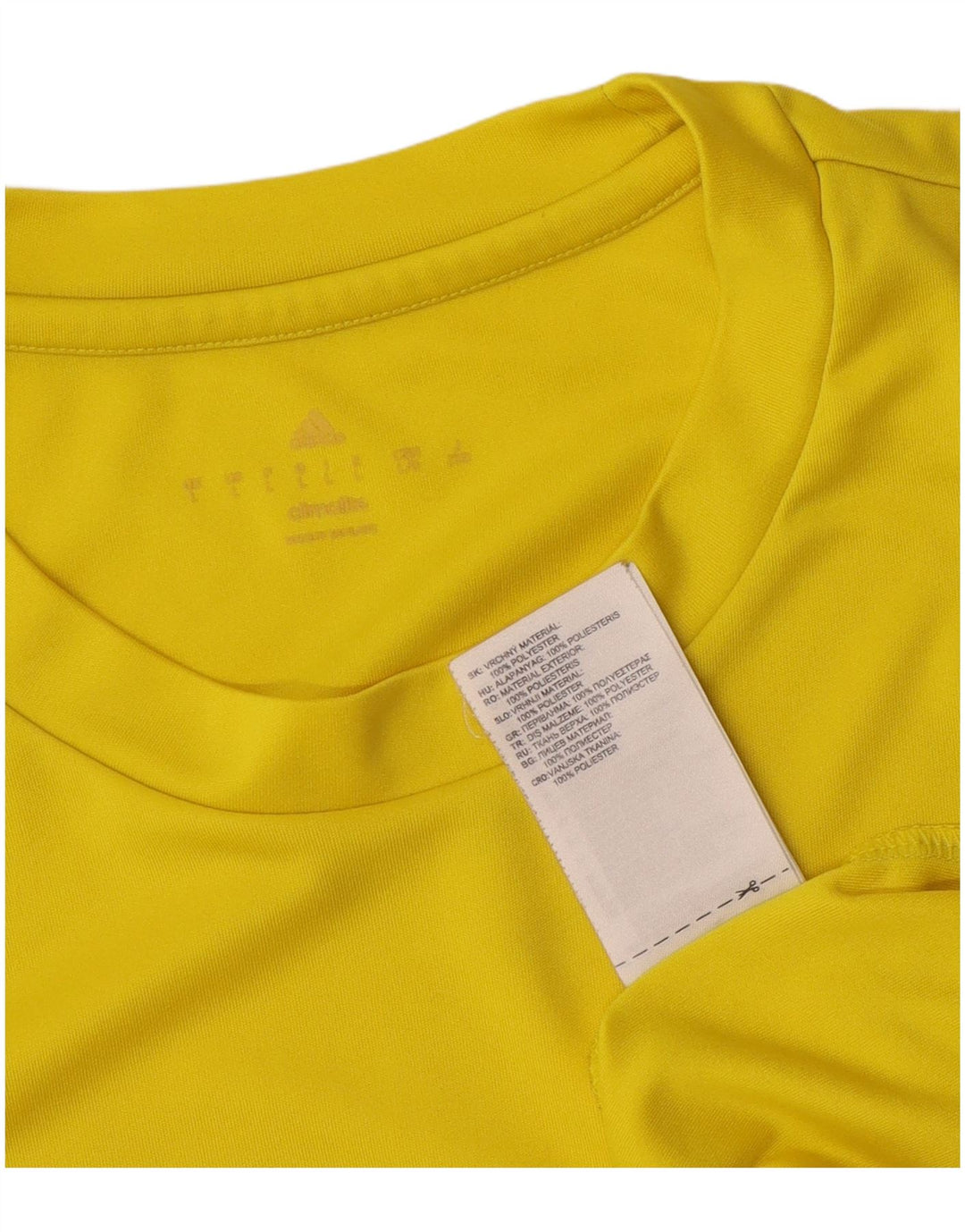 Adidas Herre Climalite T-Shirt Top Stor Gul Polyester
