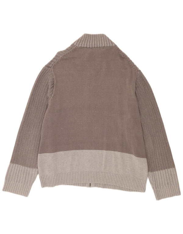 Calvin Klein Jeans Herre Cardigan Sweater 2XL Grå Flecked Bomuld