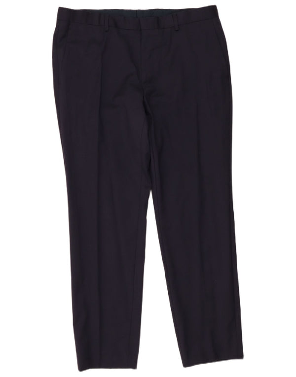 Hugo Boss Herre Slim Suit Bukser W36 L30 Marineblå Uld