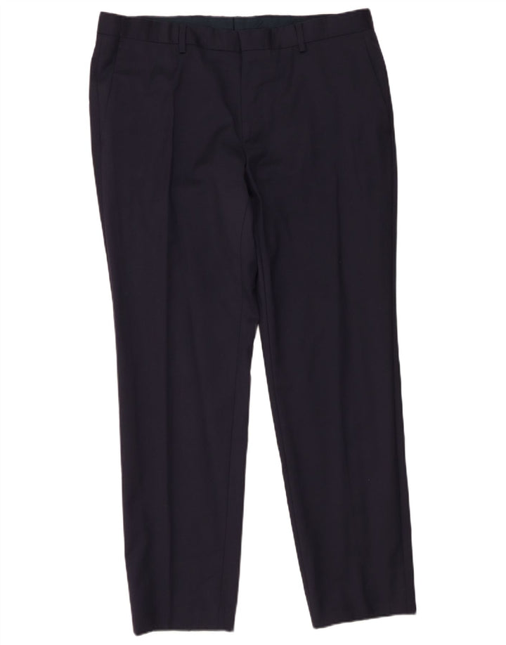 Hugo Boss Herre Slim Suit Bukser W36 L30 Marineblå Uld