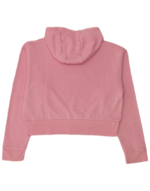 Adidas Girls Crop Graphic Hoodie Jumper 13-14 år Pink Bomuld