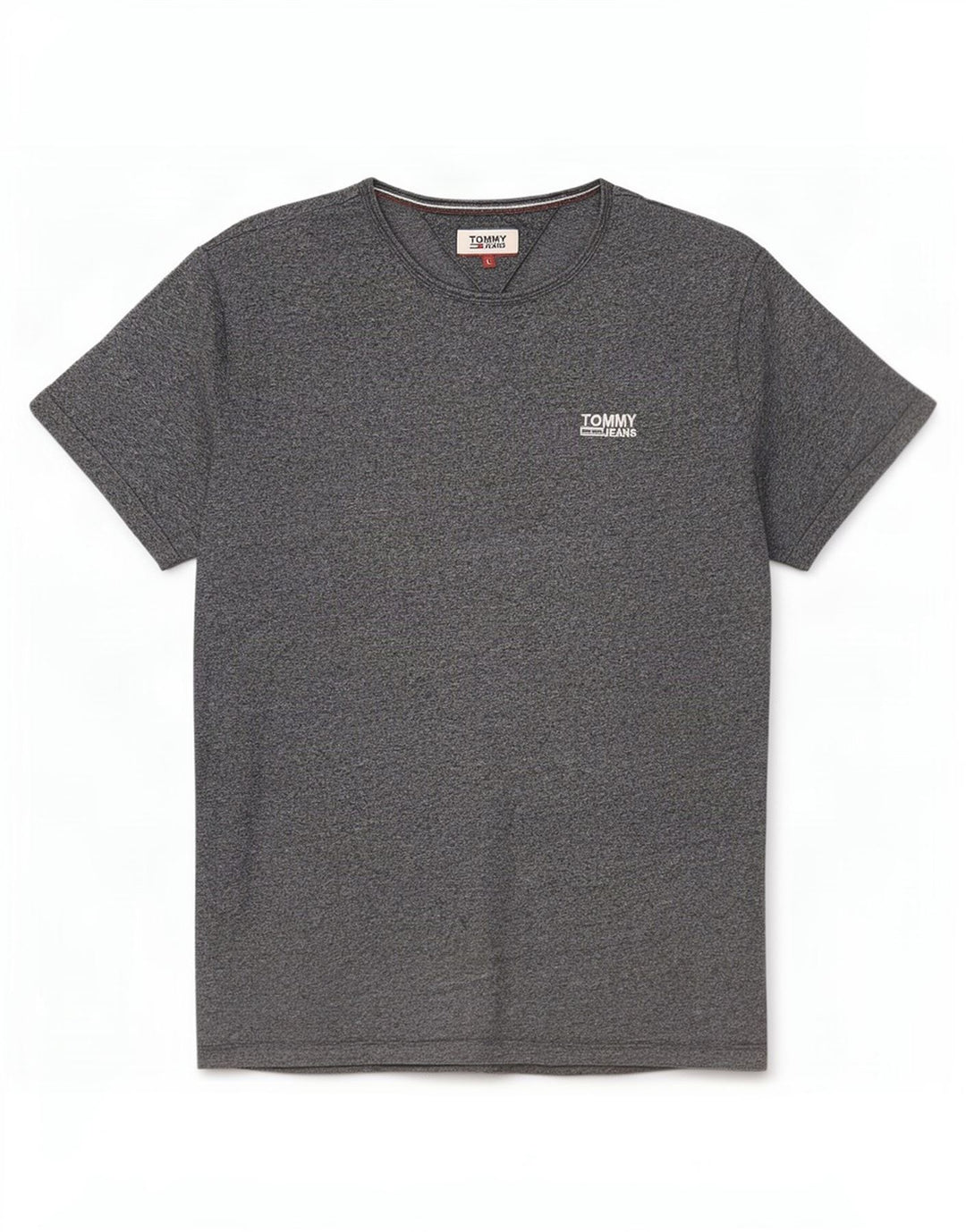 Tommy Hilfiger Herre T-Shirt Top Stor Grå Flecked Bomuld
