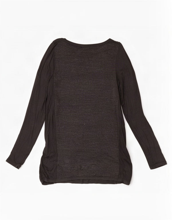 Marks & Spencer Dame Boat Neck Jumper Sweater UK 8 Small Grå Akryl