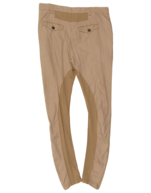 Patrizia Pepe Womens Slim Chino Trousers W29 L29 Beige Colourblock Cotton