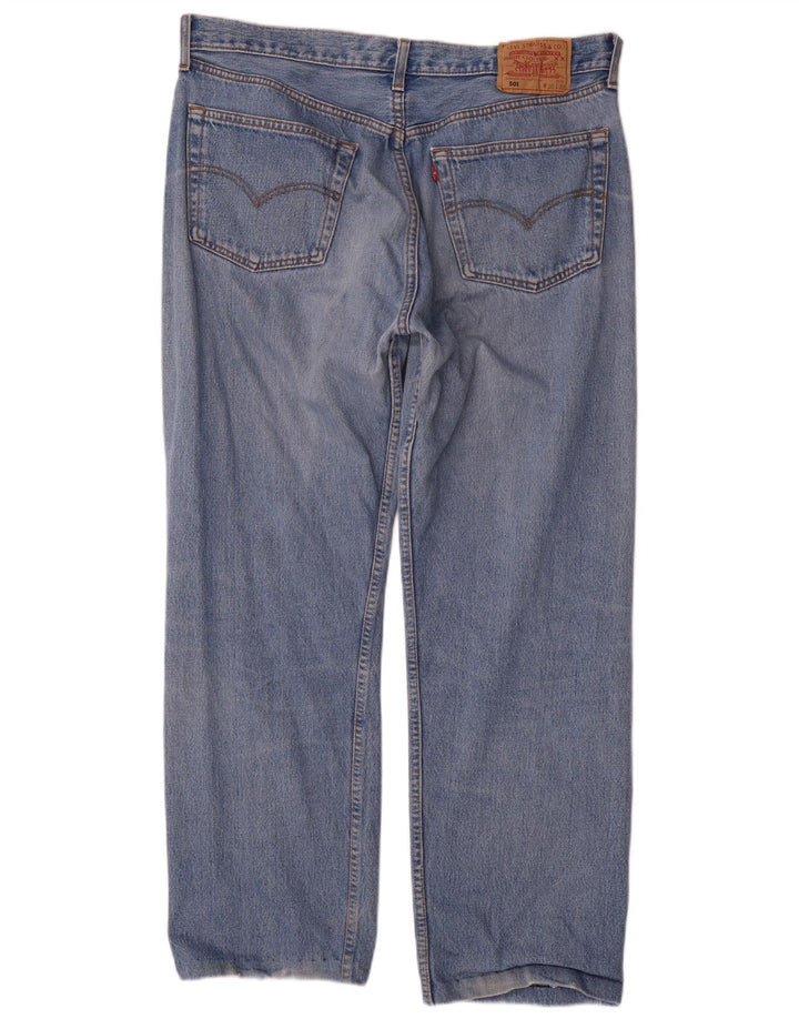 Levi's Herre 501 Straight Jeans W38 L28 Blå Bomuld