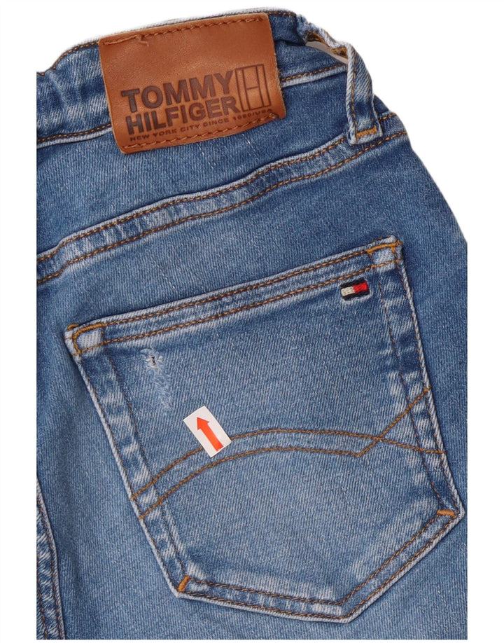 Tommy Hilfiger Boys Distressed Slim Jeans 11-12 år W24 L26 Blue Cotton