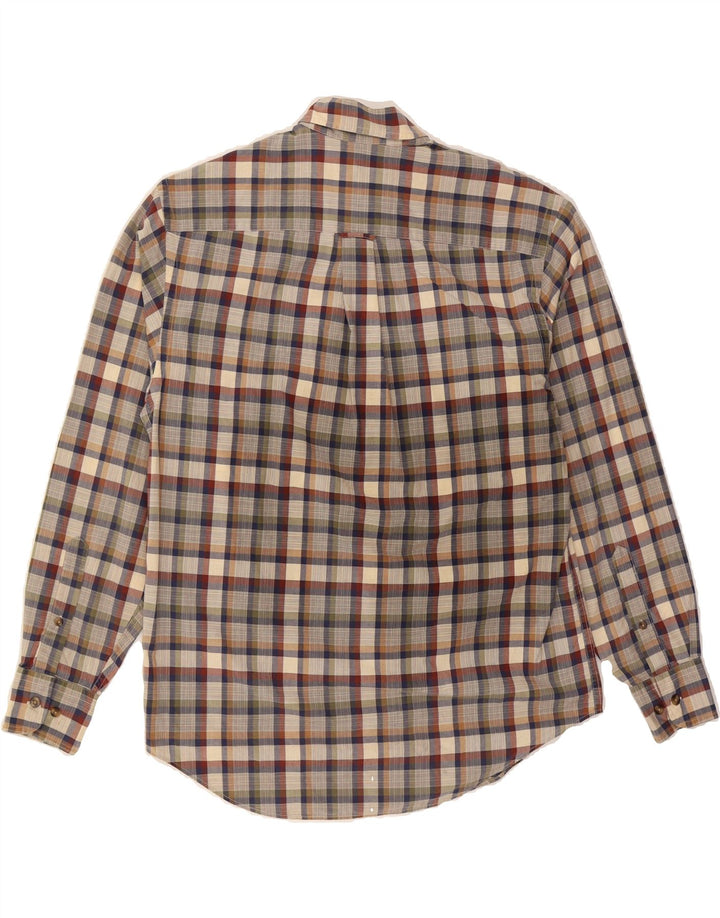 NAUTICA Mens Shirt Small Beige Check Cotton Vintage Nautica and Second-Hand Nautica from Messina Hembry 