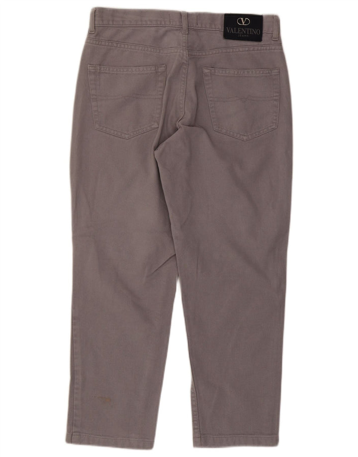 Valentino Straight Jeans til mænd W34 L26 Grå bomuld