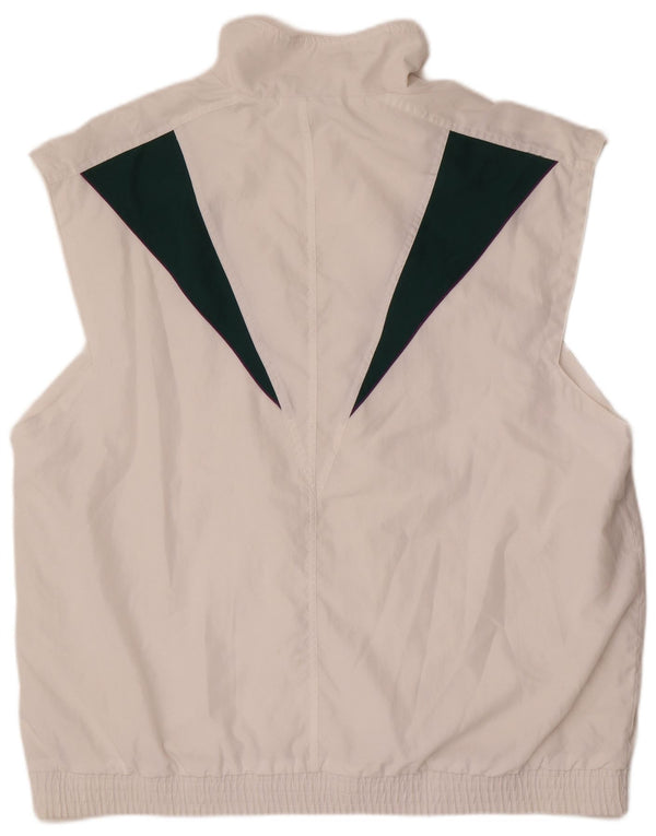 Adidas Herre ærmeløs træningsdragt Topjakke UK 48/50 XL Hvid Colourblock