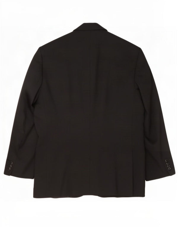 Zara Herre 2-knaps blazerjakke UK 40 Stor sort uld