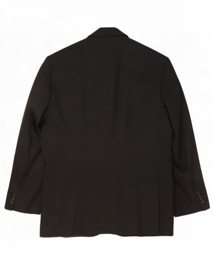 Zara Herre 2-knaps blazerjakke UK 40 Stor sort uld