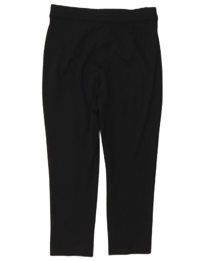 Marks & Spencer Dame Slim Cropped Trousers UK 12 Medium W30 L24 Black