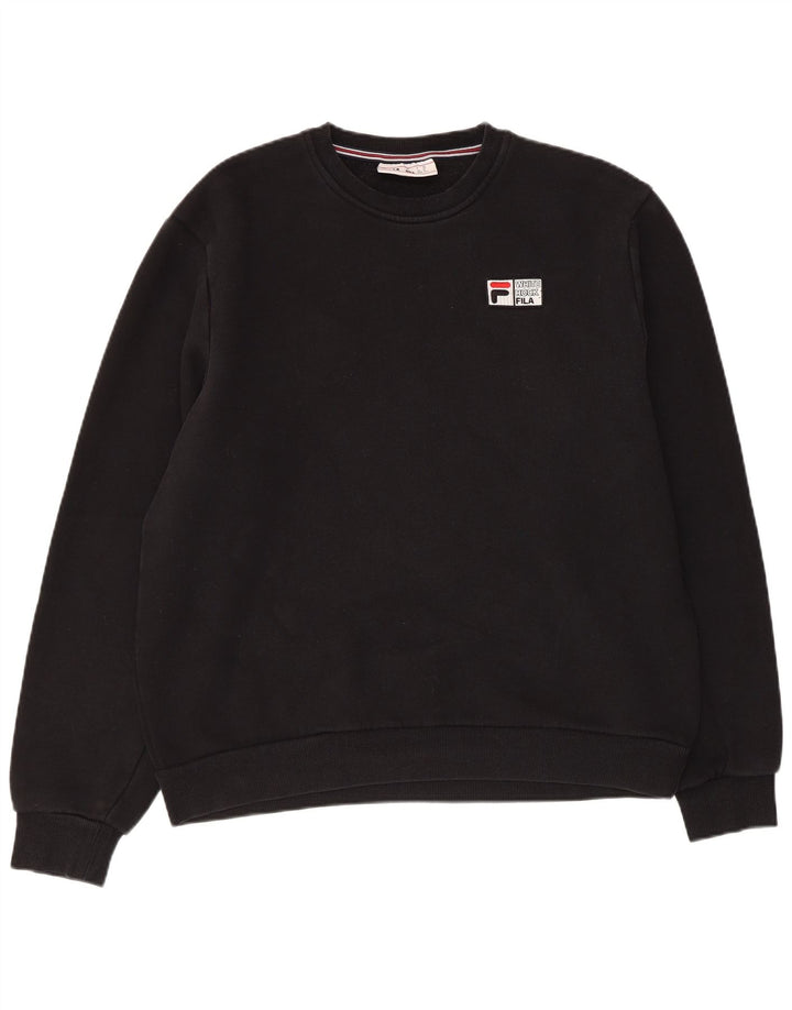 FILA Herre grafisk sweatshirt Jumper Medium Sort Bomuld