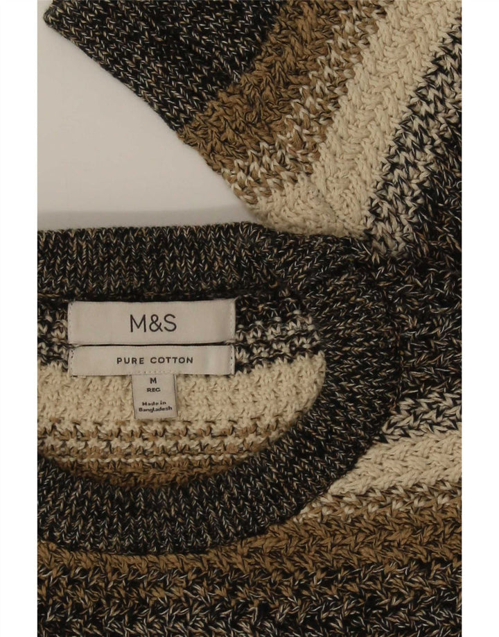 Marks & Spencer Herretrøjetrøje med rund hals, medium flerfarvet stribet