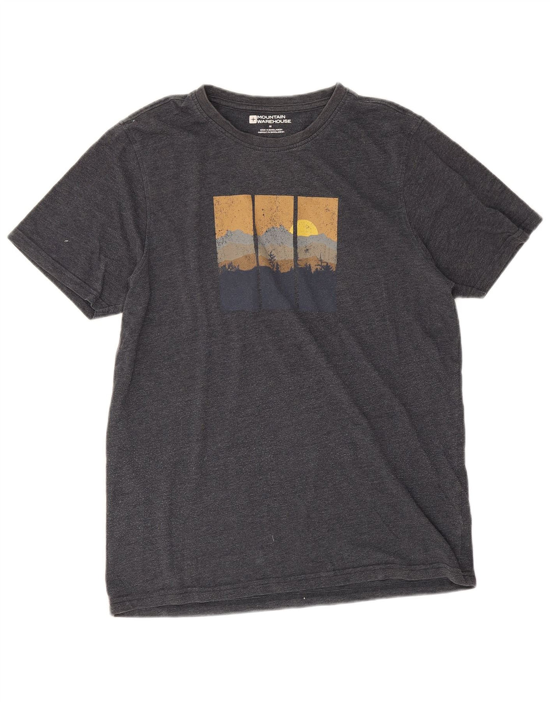 Mountain Warehouse Herre grafisk T-shirt Top Medium Sort Bomuld