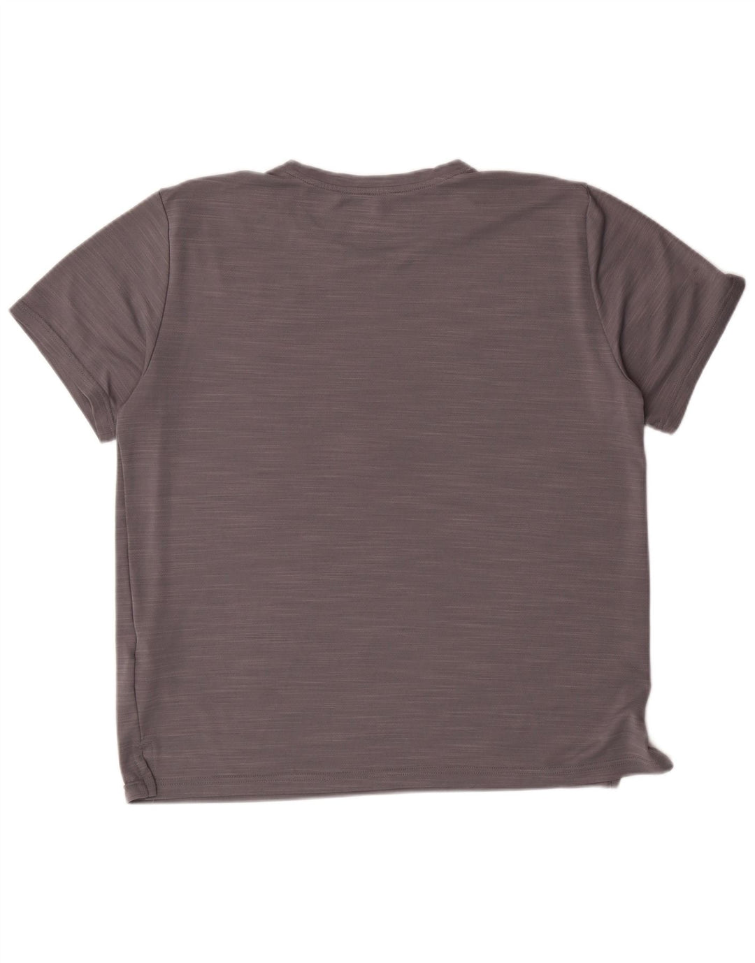 NIKE Dame Dri Fit T-Shirt Top UK 16 Large Grå Flecked Polyester