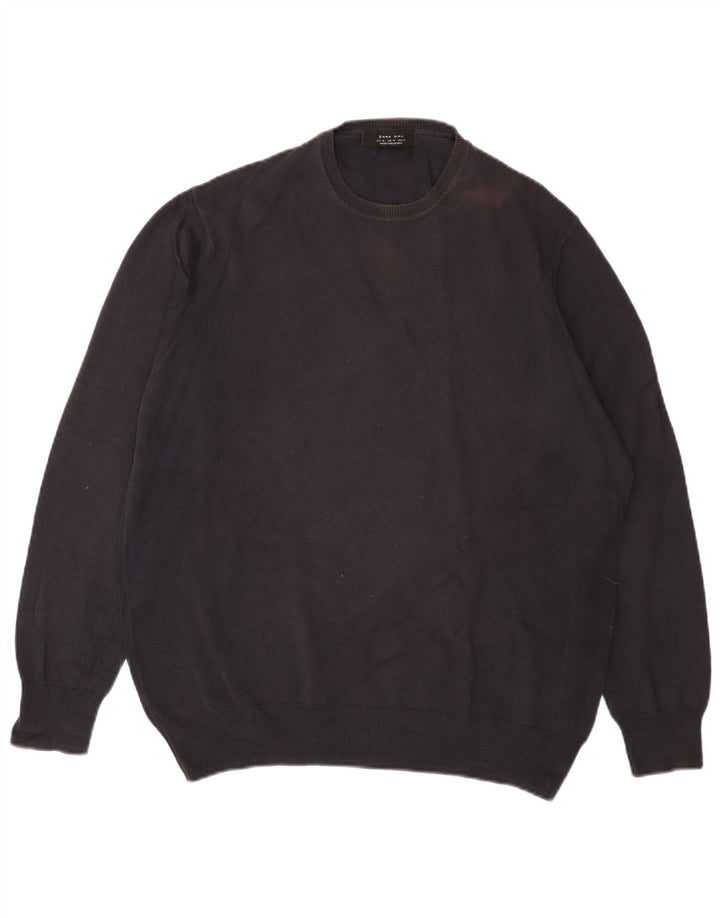 Zara Herre sweater med rund hals XL sort