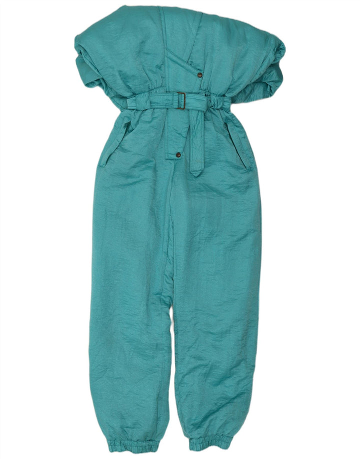 Vintage Dame Ski Jumpsuit IT 44 Medium Turkis Polyamid Retro