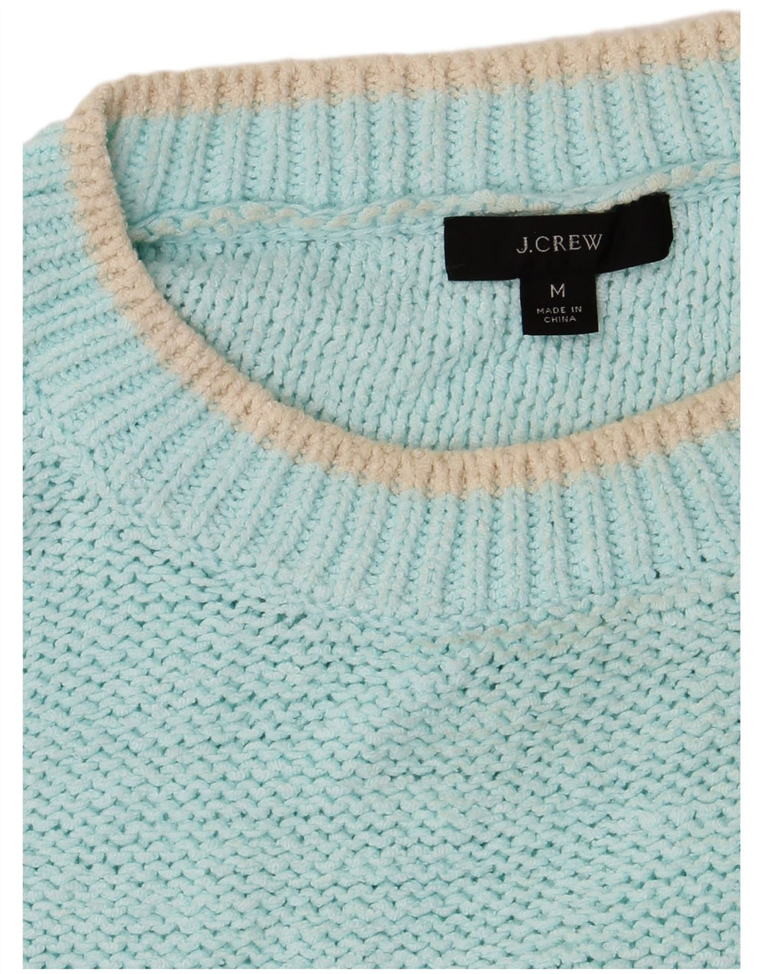 J. CREW Dame Oversized Boat Neck Jumper Sweater UK 14 Medium Turkis