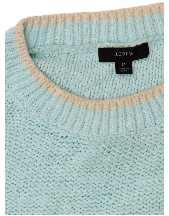J. CREW Dame Oversized Boat Neck Jumper Sweater UK 14 Medium Turkis