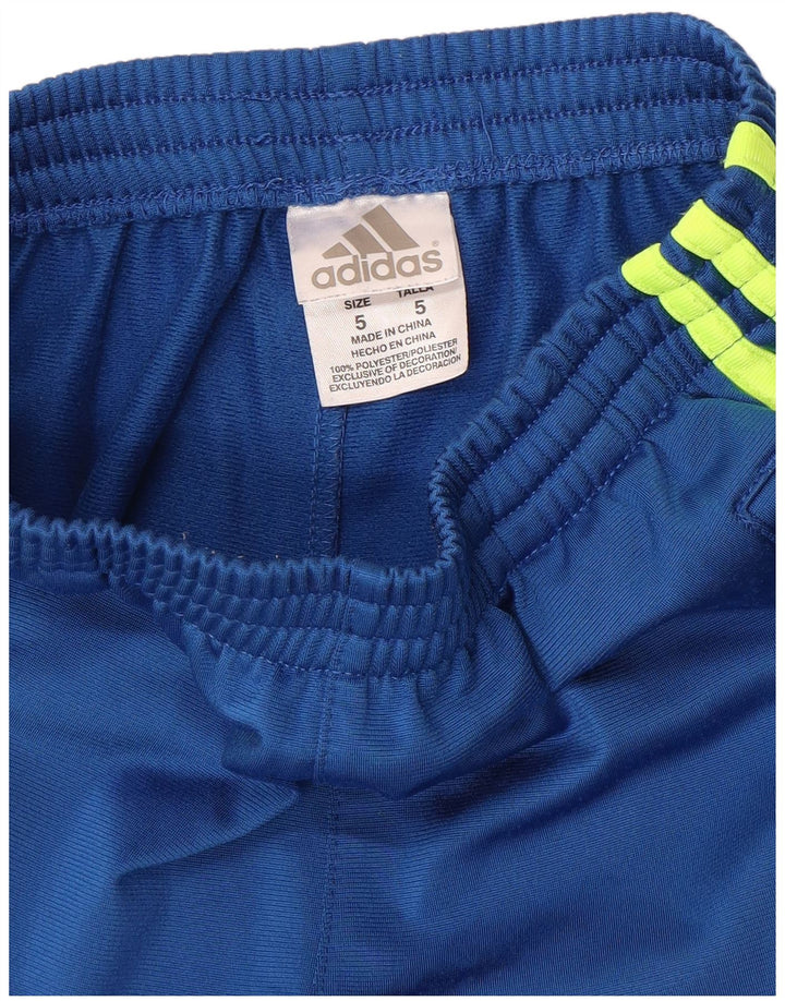 Adidas Drenge træningsbukser 4-5 år Blå polyester