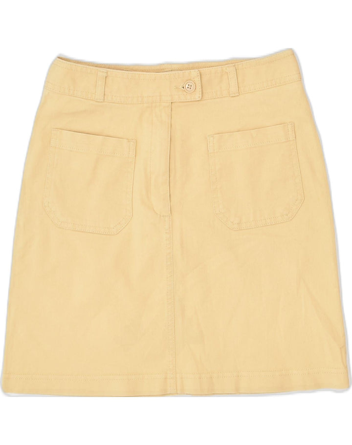 SISLEY Womens Straight Skirt IT 40 Small W26 Beige Cotton | Vintage | Thrift | Second-Hand | Used Clothing | Messina Hembry 