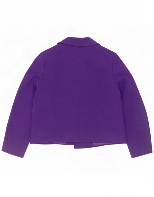 Marks & Spencer Dame Oversized Pea Coat UK 16 Large Purple
